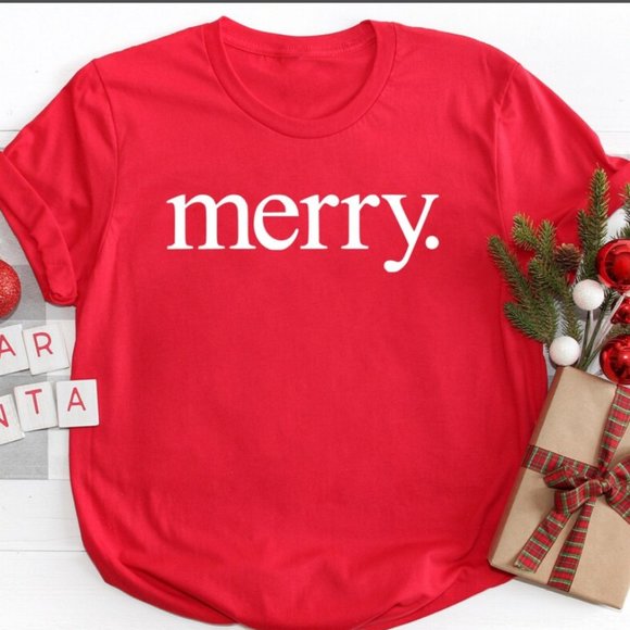 Merry Shirt Christmas Shirt Holiday Shirt Cute Christmas Shirt Christmas Tee